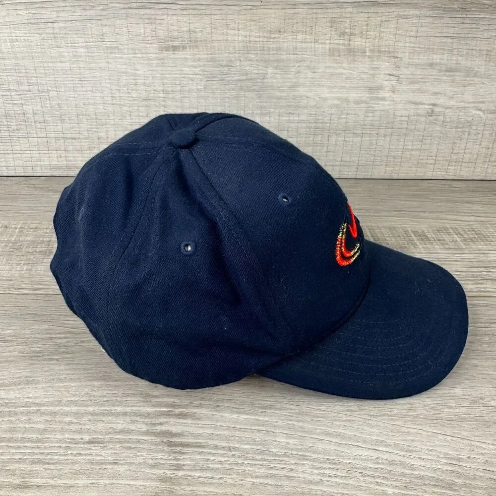 Vintage Nike Baseball Cap Mens One Size Midnight Navy Swoosh Logo Strapback Hat
